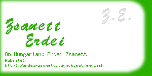 zsanett erdei business card